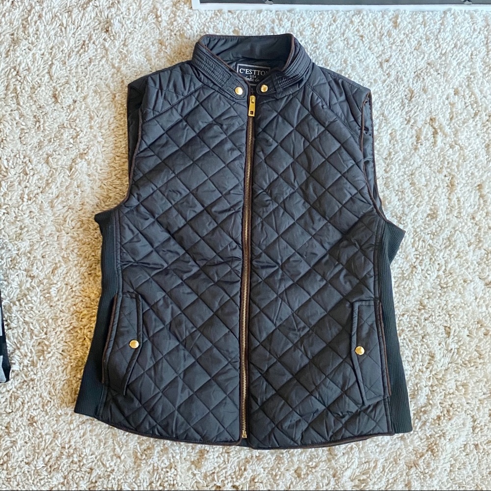 [EUC] C’ESTTOI Black Quilted Vest